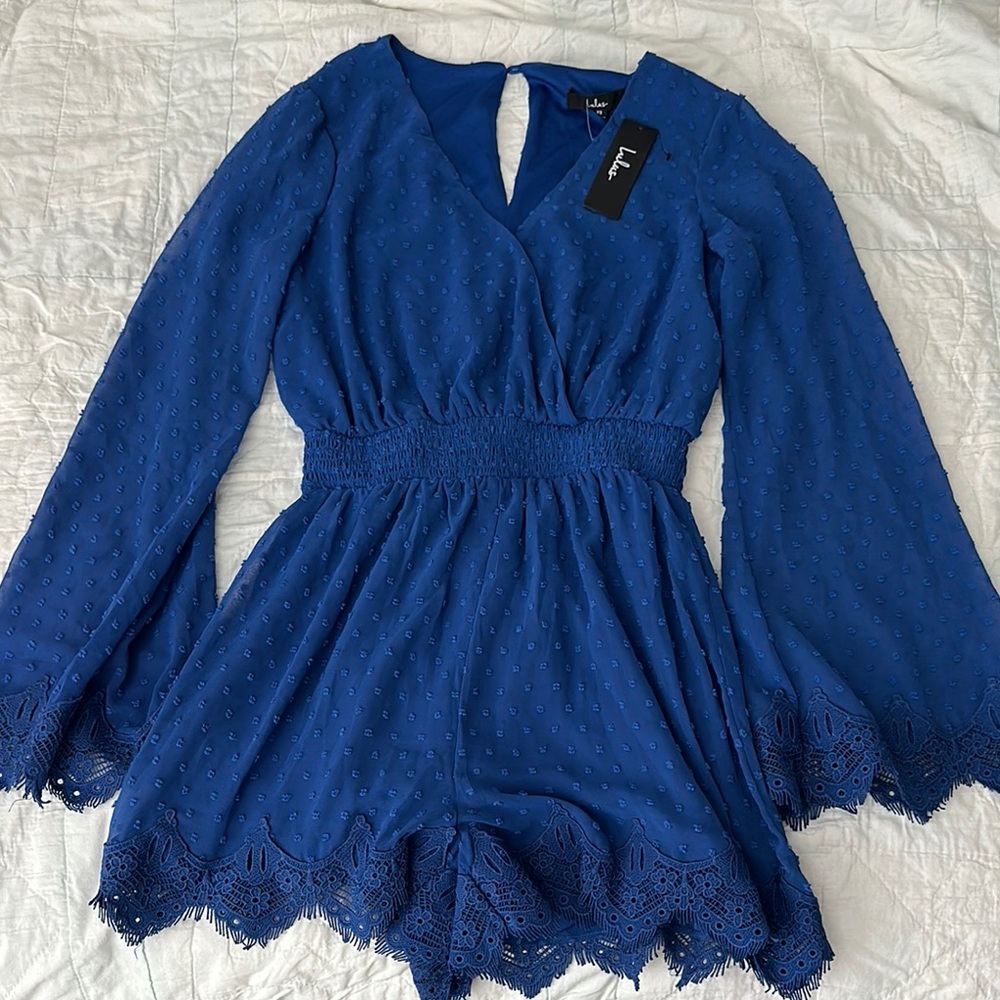 Lulu's Blue Lace Romper